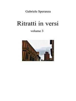 cover image of Ritratti in versi volume 3